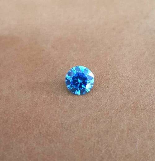 **Certified Moissanite** 1.00ct Rare Blue Moissanite Loose Stone  Color VVS1 Excellent Cut