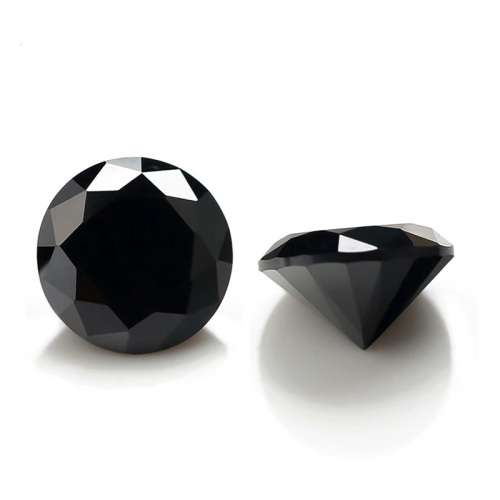 Moissanite 6.5mm 1CT Black Color VVS1 Round with GRA Certificate