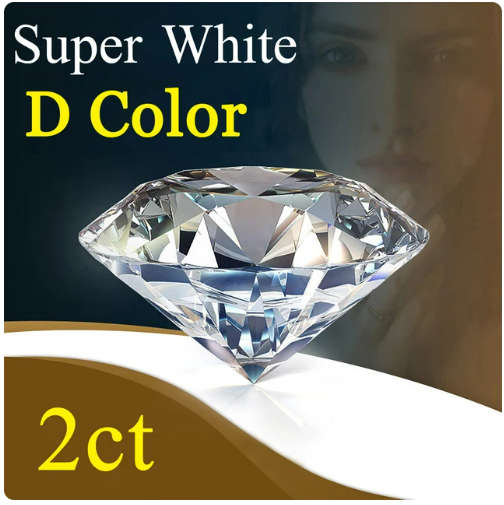 2.00ct Moissanite **Certified Moissanite**Loose Stone  Colour D/VVS1 Excellent Cut