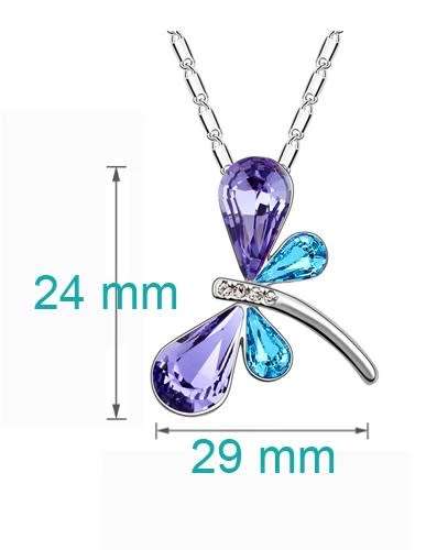 Austrian Crystal dragonfly  Pendant necklace  fashion Jewellery for woman