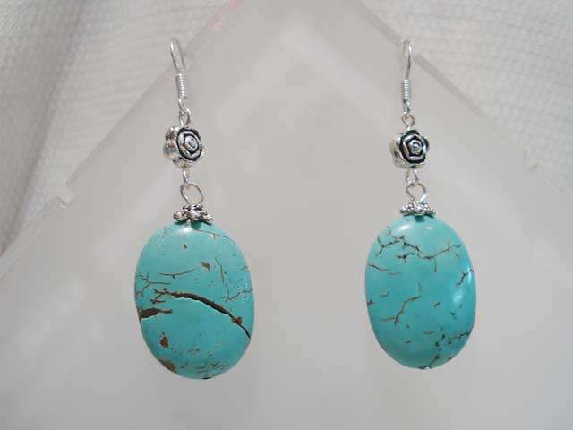 Natural turquoise earrings