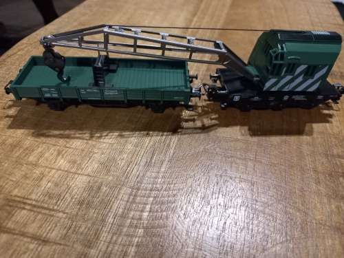 MARKLIN HO CRANE, Flat bed Support Carriage and Guard Carriage