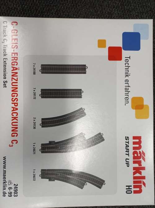 MARKLIN HO C3 C TRACK EXTENSION SET