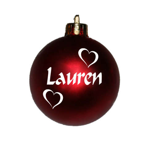 Personalised Christmas baubles. Your name on the bauble. Cute designs to choose from