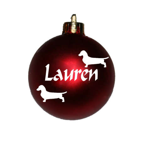 Personalised Christmas baubles. Your name on the bauble. Cute designs to choose from