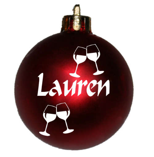 Personalised Christmas baubles. Your name on the bauble. Cute designs to choose from