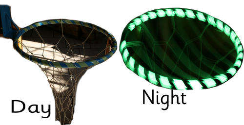 WOW! Netball/Basketball ring GLOW IN THE DARK - ball included