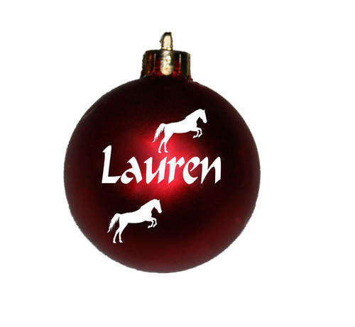 Personalised Christmas baubles. Your name on the bauble. Cute designs to choose from