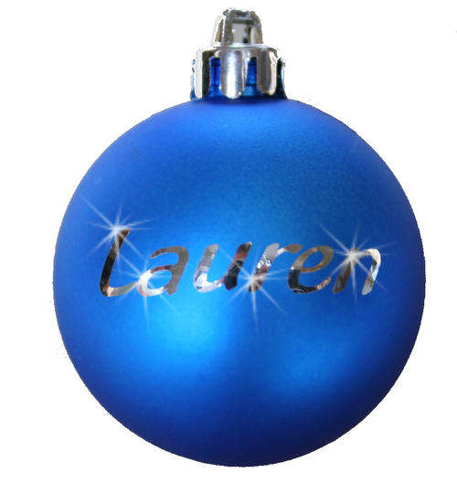 We have bigger balls this year! Personalized Christmas baubles.