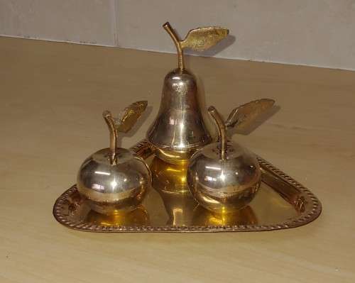 brass cruet set