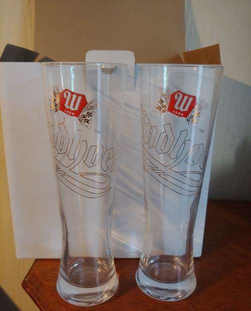 WINDHOEK LAGER PINT GLASSES - SET OF SIX IN ORIGINAL BOX