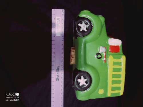 Collectable Green Fire Truck  Money Box