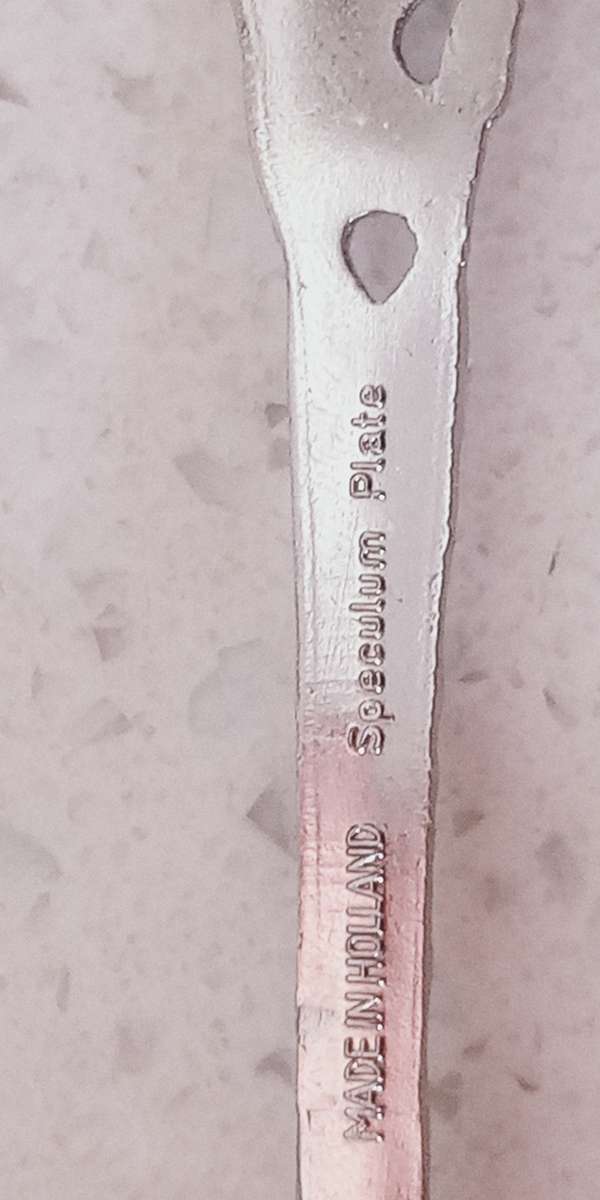 Rare Silver Cake server Old Dutch depiction