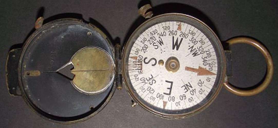 WW I US ENGINEER CORPS BRASS COMPASS By CRUCHON & EMONS PARIS