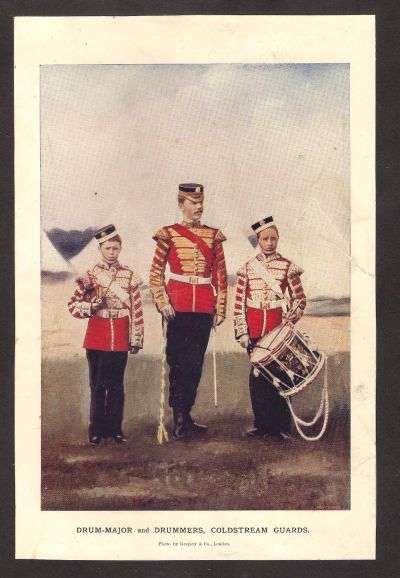 ANGLO BOER WAR COLDSTREAM GUARDS DRUM-MAJOR & DRUMMERS PICTURE