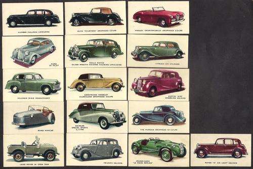 SCARCE KELLOGG's CORN FLAKES COLOUR MOTOR CAR CARDS x 26