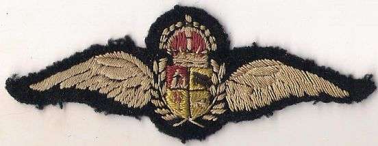 WW II SOUTH AFRICAN AIRFORCE SAAF CLOTH PILOT WINGS Colin Owen # C107