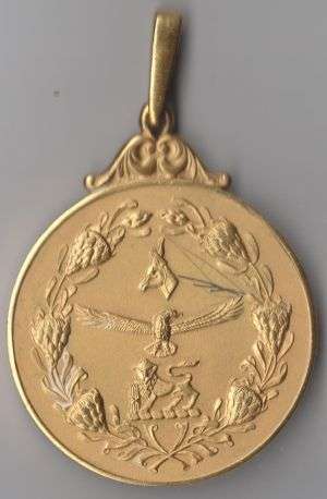 1979 SADF INTER KMDMT LANGAFSTAND GOLD SPORTS MEDAL FOR SHOOTING