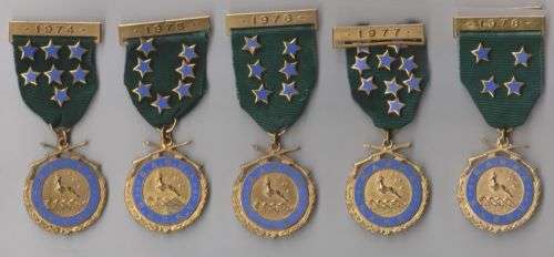 1974 -1978 SOUTH AFRICA NATIONAL RIFLE ASSOCIATION SANRA MEDALS