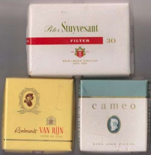 RSA EXCISE CIGARETTE LABELS ON THREE CIGARETTE BOXES