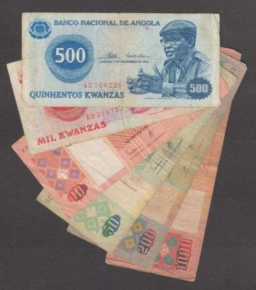ANGOLA BANKNOTE LOT UPTO 1000 KWANZAS