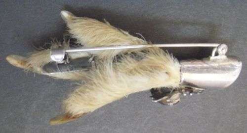 VINTAGE GROUSE FOOT BROOCH HALLMARKED EDINBURGH 1833