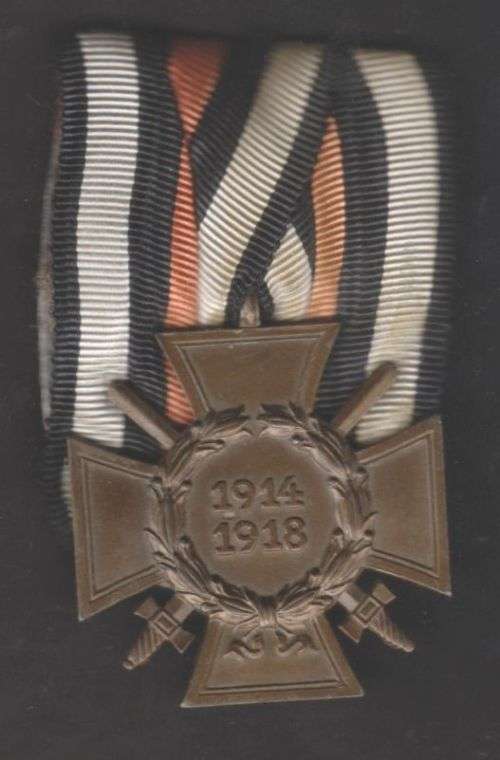 1914 1918  WORLD WAR ONE GERMAN CROSS OF HONOUR FULL SIZE MEDAL