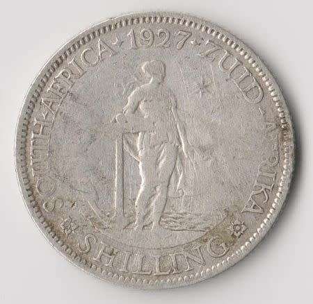 1927 UNION OF SOUTH AFRICA ONE SHILLING SILVER COIN