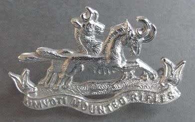UMVOTI MOUNTED RIFLES UMR CHROME SINGLE COLLAR BADGE
