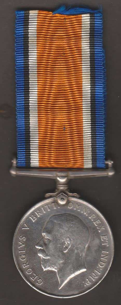 WORLD WAR ONE BRITISH WAR MEDAL NAMED TO A CORPORAL IN THE S.A.M.C.C