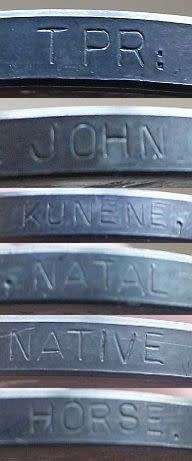 1906 NATAL REBELLION MEDAL WITH CLASP TO NATAL NATIVE HORSE TROOPER JOHN KUNENE OF EDENDALE