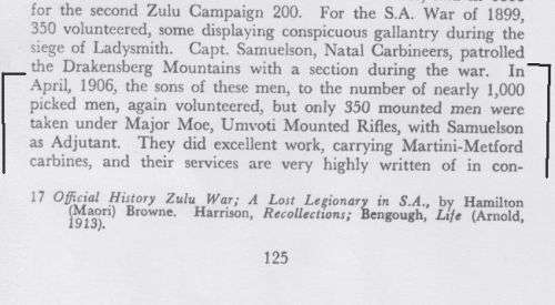 1906 NATAL REBELLION MEDAL WITH CLASP TO NATAL NATIVE HORSE TROOPER JOHN KUNENE OF EDENDALE