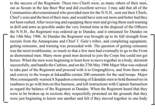 1906 NATAL REBELLION MEDAL WITH CLASP TO NATAL NATIVE HORSE TROOPER JOHN KUNENE OF EDENDALE