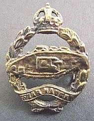 WORLD WAR 2 BRITISH ROYAL TANK CORPS COLLAR - CAST IN FIELD