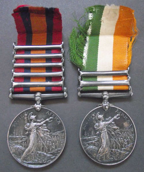 QSA MEDAL WITH 5 CLASPS & KSA MEDAL TO SERGEANT F KEEGAN 2nd BATTALION SOMERSET LIGHT INFANTRY