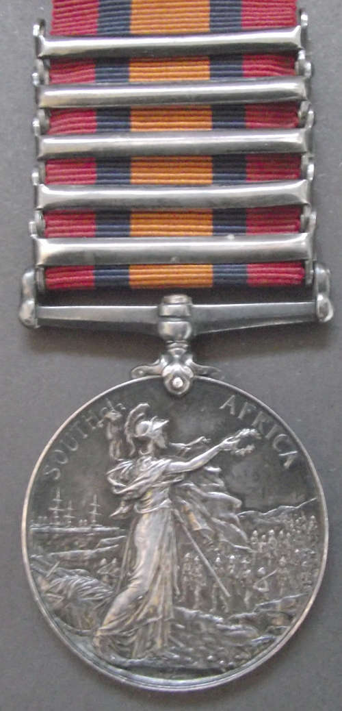 QSA MEDAL WITH 5 CLASPS & KSA MEDAL TO SERGEANT F KEEGAN 2nd BATTALION SOMERSET LIGHT INFANTRY