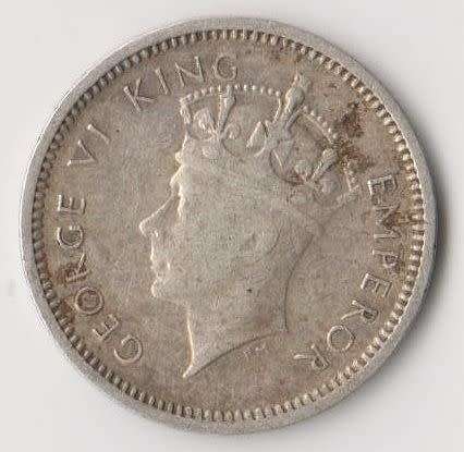 1937 SOUTHERN RHODESIA 3d TICKEY SILVER COIN