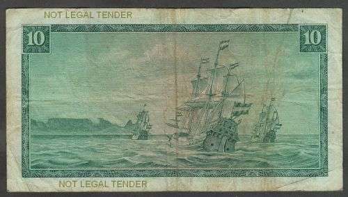 SOUTH AFRICA TW De JONGH TEN RAND REPLACEMENT BANKNOTE