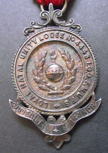 1925 NATAL UNITY LODGE MASONIC SILVER MEDAL - HALLMARKED