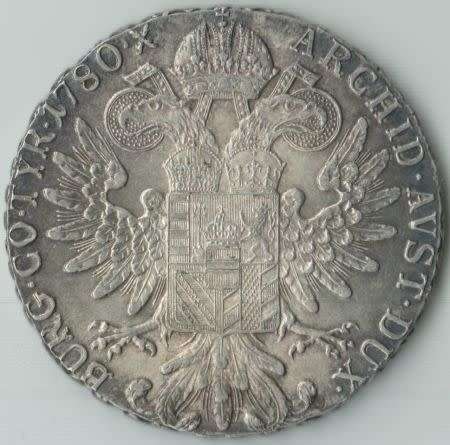 1780X AUSTRIA MARIA THERESA SILVER THALER COIN