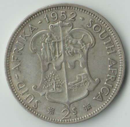 1952 UNION OF SOUTH AFRICA 2 SHILLINGS SILVER COIN