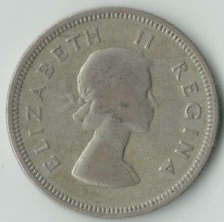 1956 UNION OF SOUTH AFRICA 2 SHILLINGS SILVER COIN
