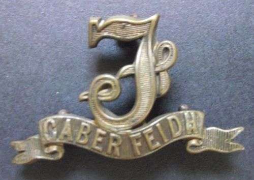 BRITISH SEAFORTH HIGHLANDERS CABER FEIDH COLLAR BADGE