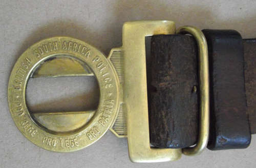 RHODESIA BSAP BRITISH SOUTH AFRICA POLICE BELT BUCKLE +/- 90 cm IN LENGTH