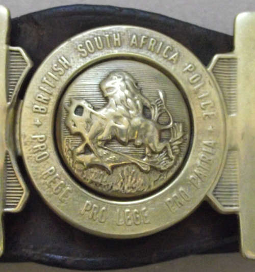 RHODESIA BSAP BRITISH SOUTH AFRICA POLICE BELT BUCKLE +/- 90 cm IN LENGTH
