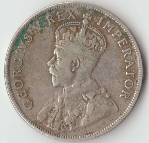 1933 UNION OF SOUTH AFRICA 2 SHILLINGS SILVER COIN