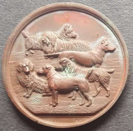 1909 DOG SHOW MEDALLION - Named