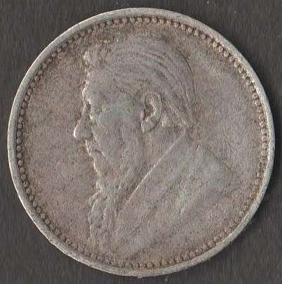 1896 ZAR THREE PENCE SILVER COIN