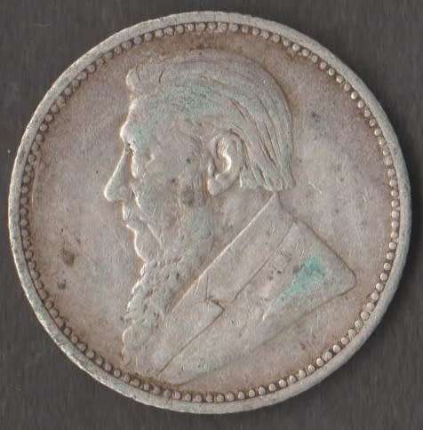 1896 ZAR SIX PENCE SILVER COIN