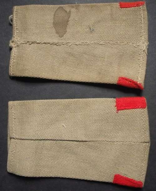 WW2 6TH SA ARMOURED DIVISION FLASH ON PAIR OF EPAULETTES WITH UNION FORCES ORANGE TAB